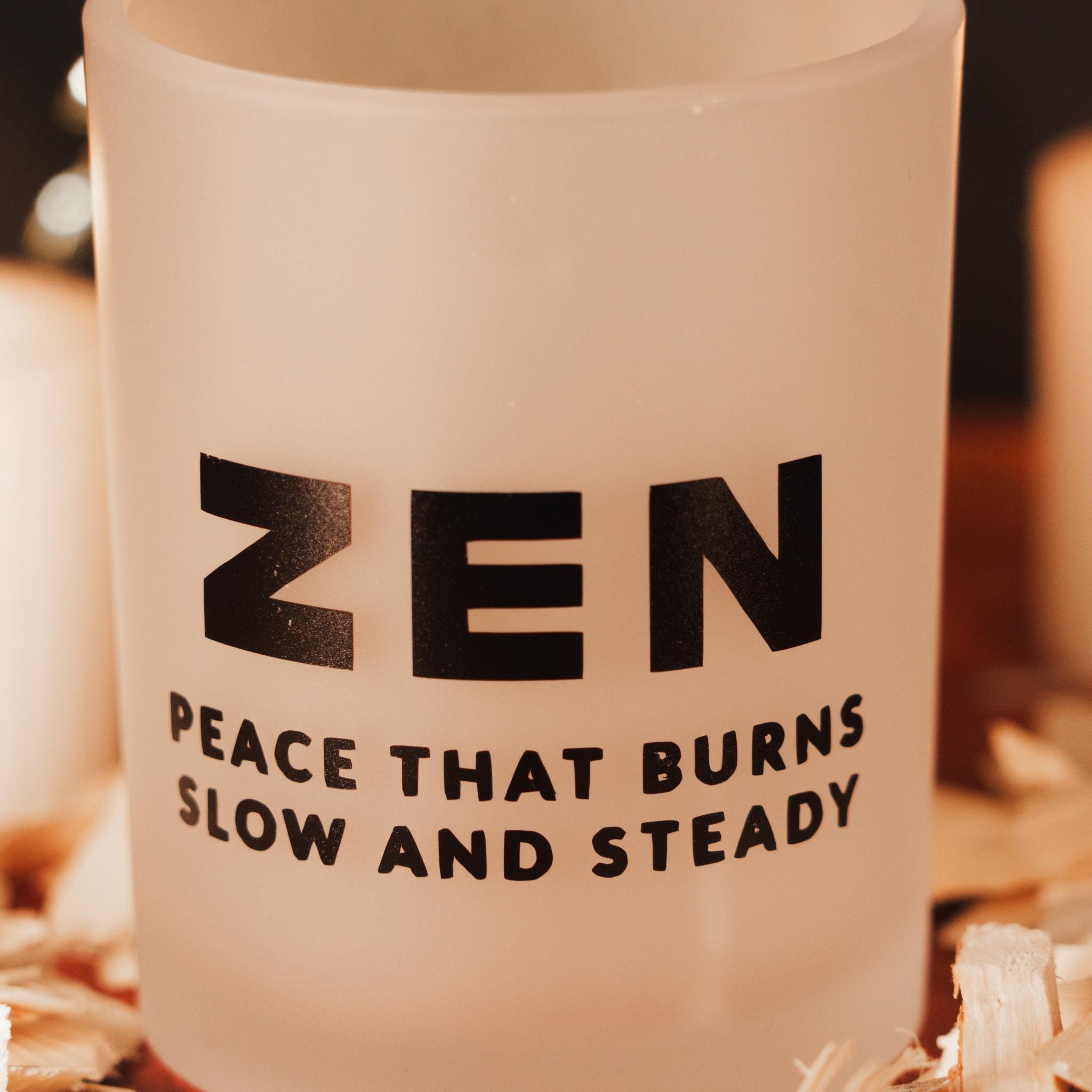 NOW YOU ZEN Candle Set – Motivational Frosted Glass Bundle