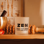 ZEN Candle Jar – Mindfulness Quote Frosted Glass
